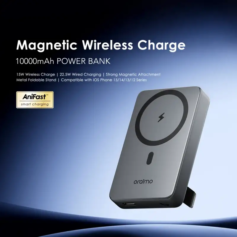 oraimo MagPower 15 10000mAh 22.5W Wireless and Wired Power Bank