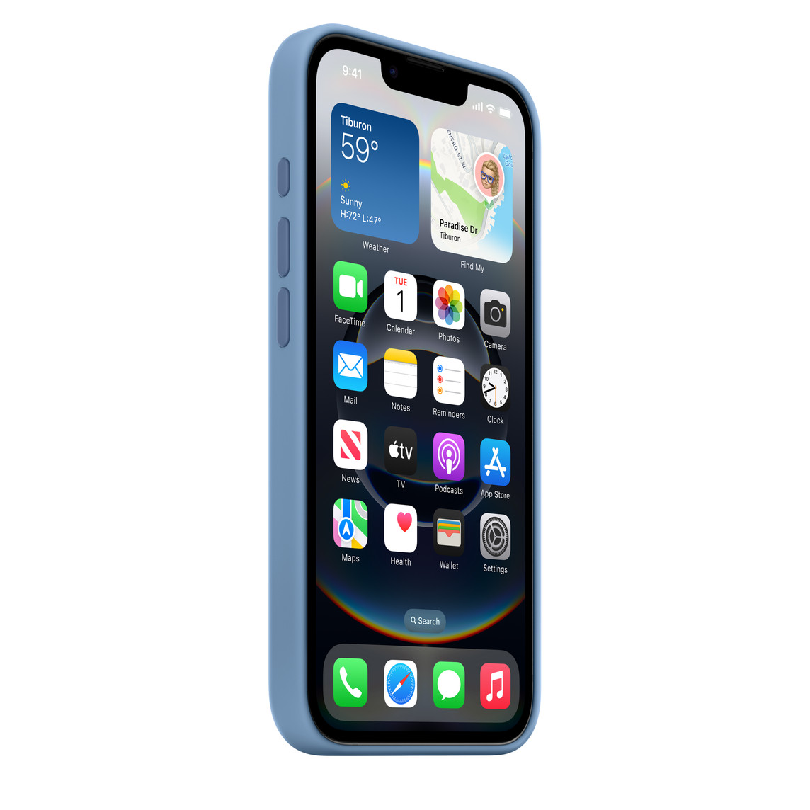 iPhone 16e Silicone Case – Winter Blue - Image 2